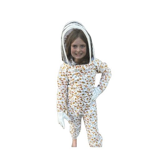 Kids Floral Beekeeping Suit with Fencing Veil Kids Floral Beekeeping Suit with Fencing Veil