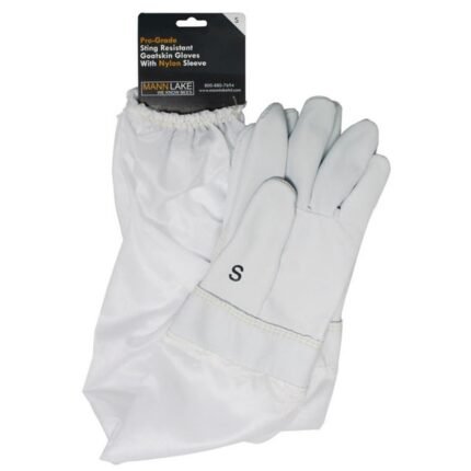White Pro-Grade Goatskin Gloves for Beekeeping Protection