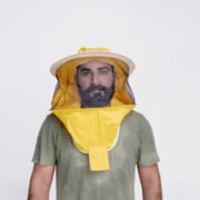 Yellow HoneyGuard Beekeeping Veil with Double-Layer Protection