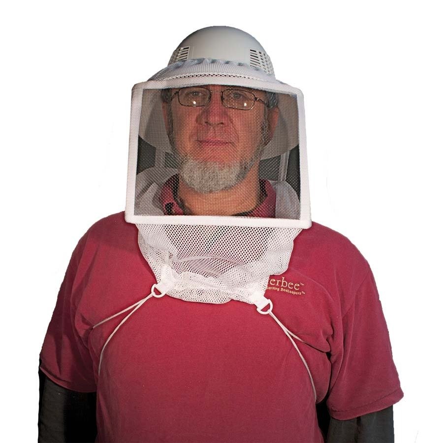 Gray Square Tie Down Veil with Foldable Wire Mesh