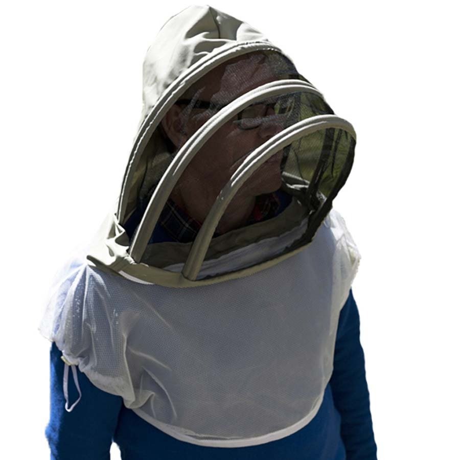 Gray Sherriff Bee Farmer Hood with Breathable Mesh