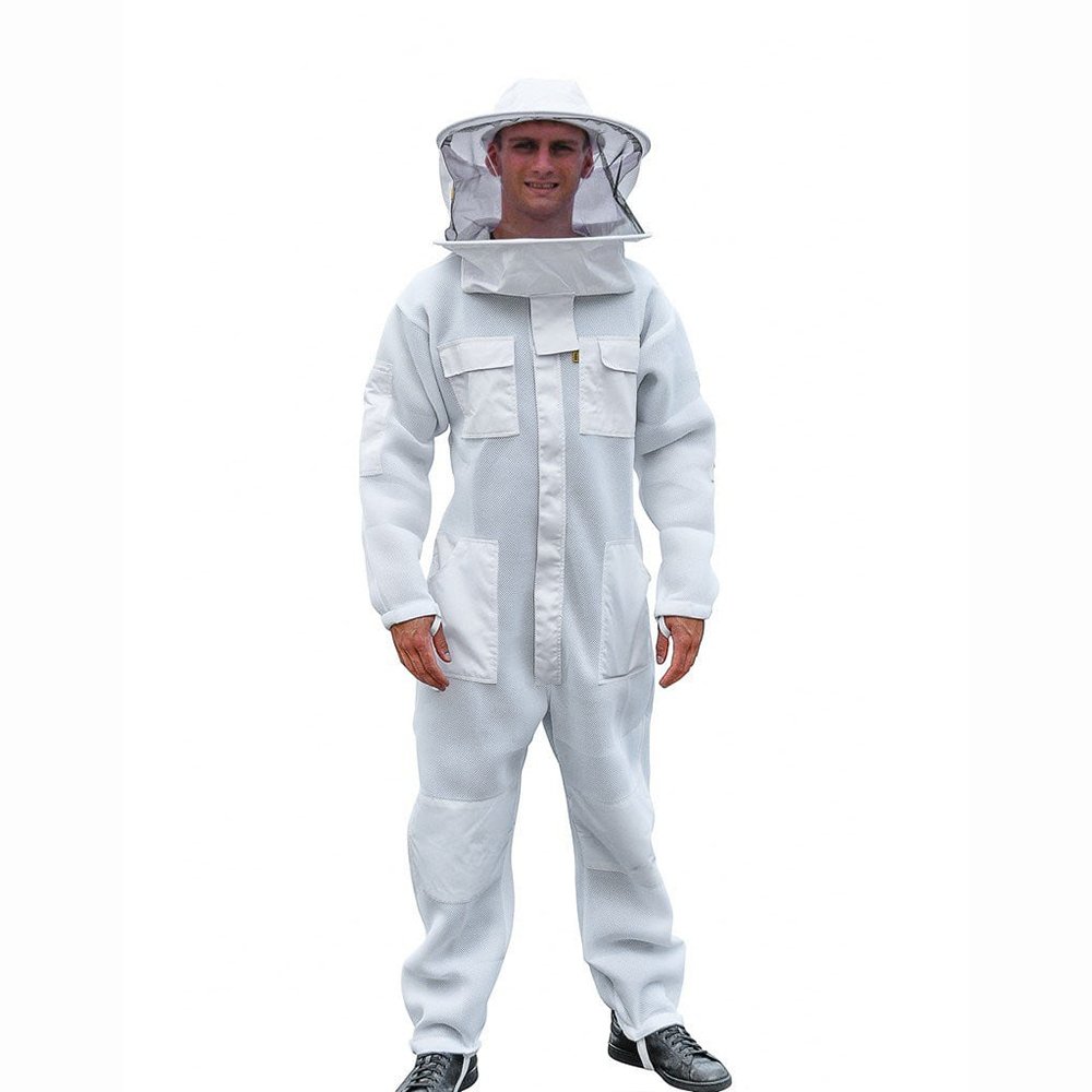 Ventilated Beekeeping Suit with Round Hat