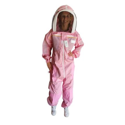 Pink Beekeeping Suit With Round Veil