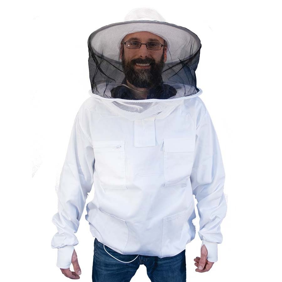 White Professional Beekeeping Protective Cotton Pullover White Professional Beekeeping Protective Cotton Pullover