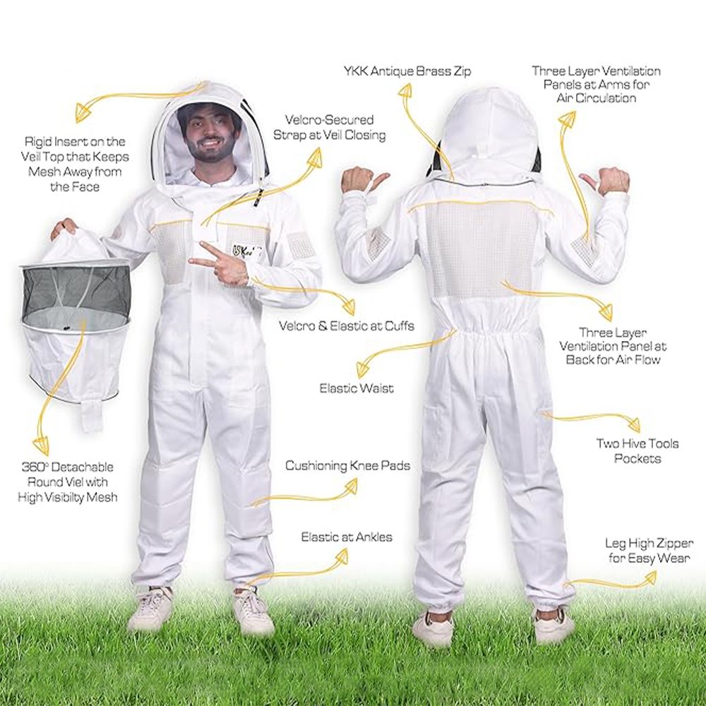 White Polycotton Beekeeping Suit White Polycotton Beekeeping Suit