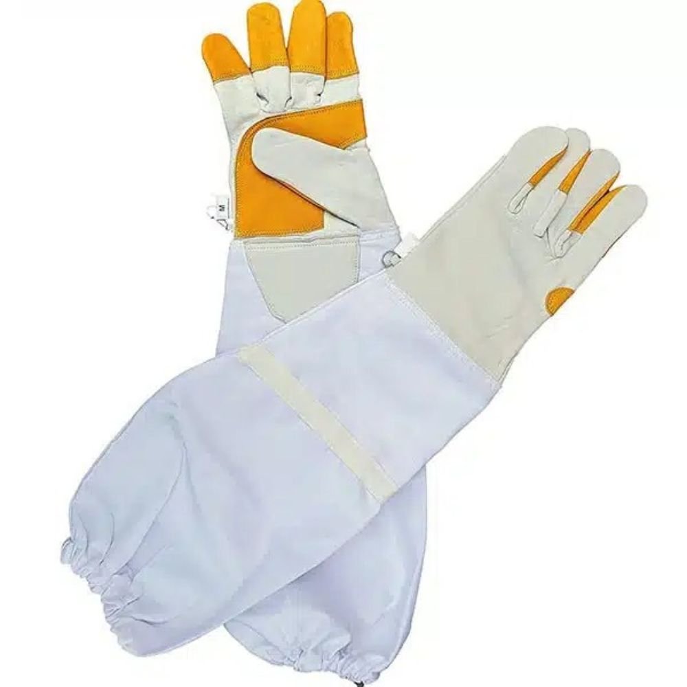 Durable Bee Gloves Leather with Thick Fabric Protection