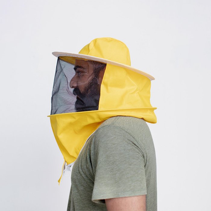 Yellow HoneyGuard Beekeeping Veil with Double-Layer Protection Yellow HoneyGuard Beekeeping Veil with Double-Layer Protection