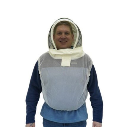 White Beekeeping Vest with Hooded Veil Protective Gear