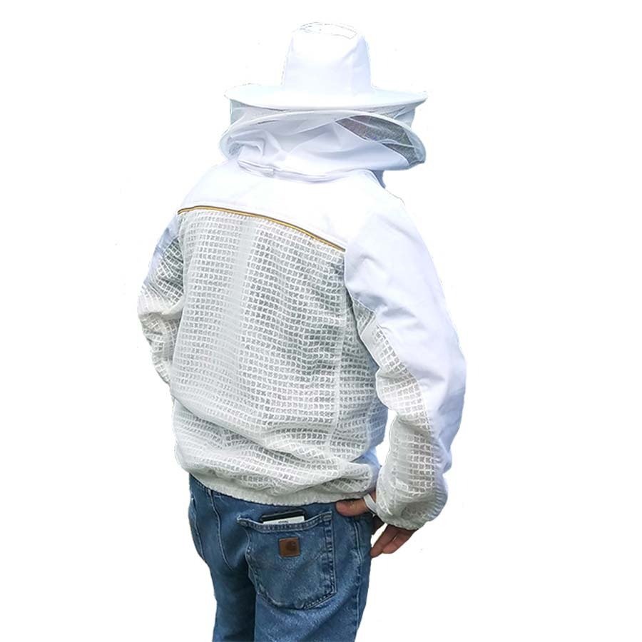 White Ventilated Beekeeping Protective Gear Jacket White Ventilated Beekeeping Protective Gear Jacket