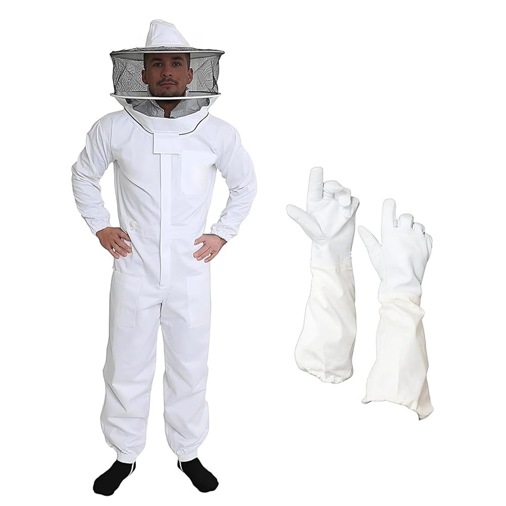 Cotton Beekeeping Suit with Gloves