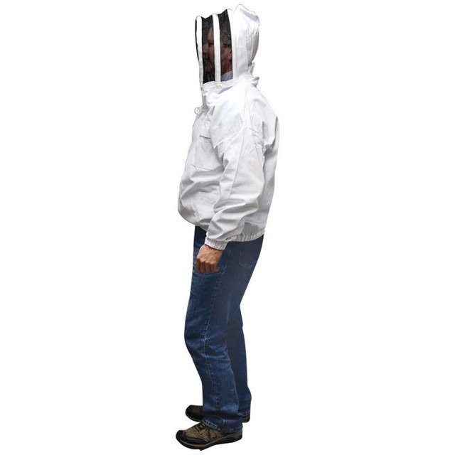 White Economy Hooded Beekeeping Jacket White Economy Hooded Beekeeping Jacket