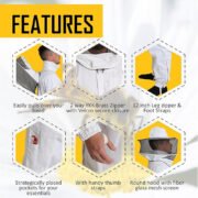 Professional White Cotton Beekeeping Suit