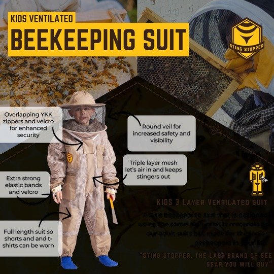 Sting Stopper Kids Ventilated Beekeeping Suit Sting Stopper Kids Ventilated Beekeeping Suit
