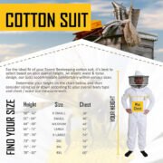Professional White Cotton Beekeeping Suit