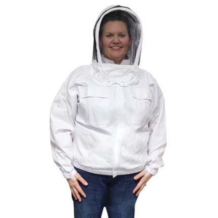 White Economy Hooded Beekeeping Jacket