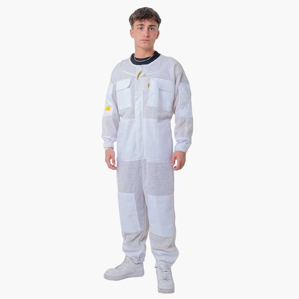Ventilated Beekeeping Suit With Round Hat