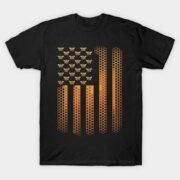 American Flag Honeycomb Beekeeping T-Shirt