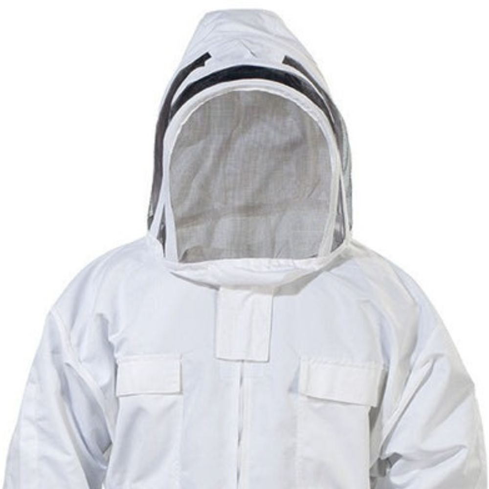 White Ventilated Bee Suit with Fencing Veil Full Protection White Ventilated Bee Suit with Fencing Veil Full Protection
