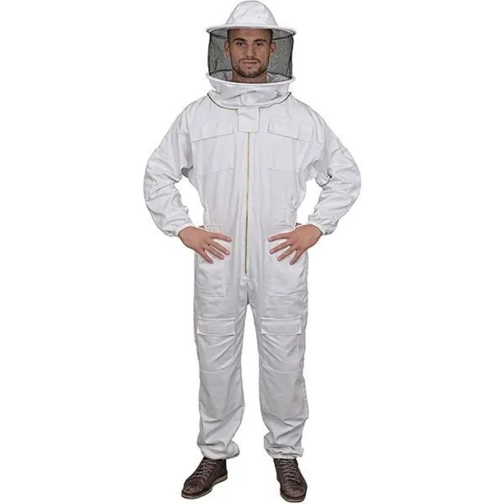 White Beekeeper Protective Clothing Polycotton Suit White Beekeeper Protective Clothing Polycotton Suit