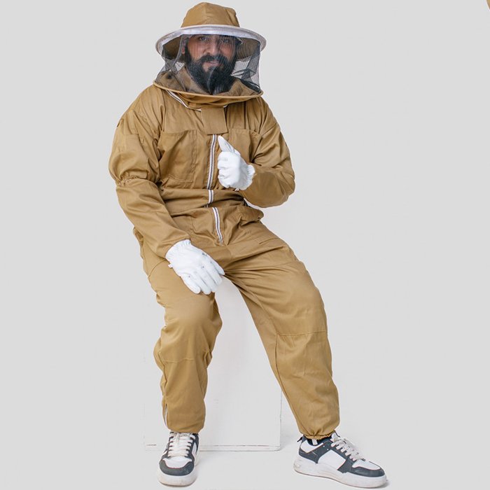 Brown Cotton Apiarist Beekeeping Suit Full Body Outfit (1) Brown Cotton Apiarist Beekeeping Suit Full Body Outfit