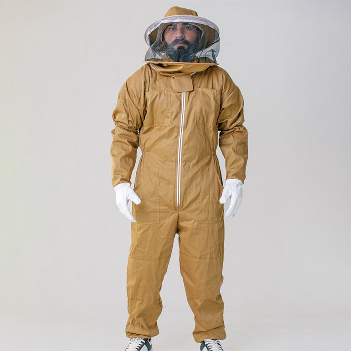 Brown Cotton Apiarist Beekeeping Suit Full Body Outfit