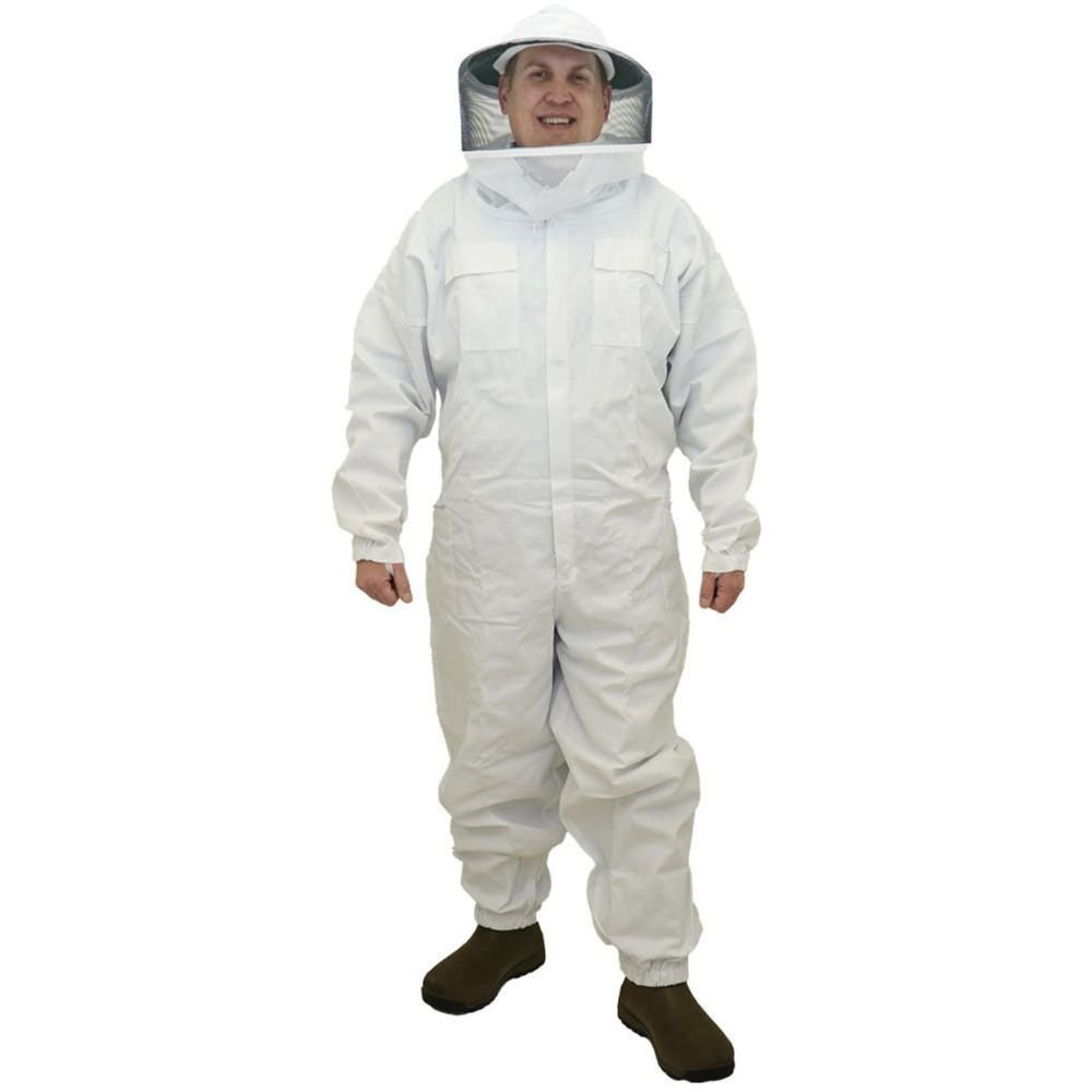 White Economy Beekeeping Suit with Clear Vue Veil