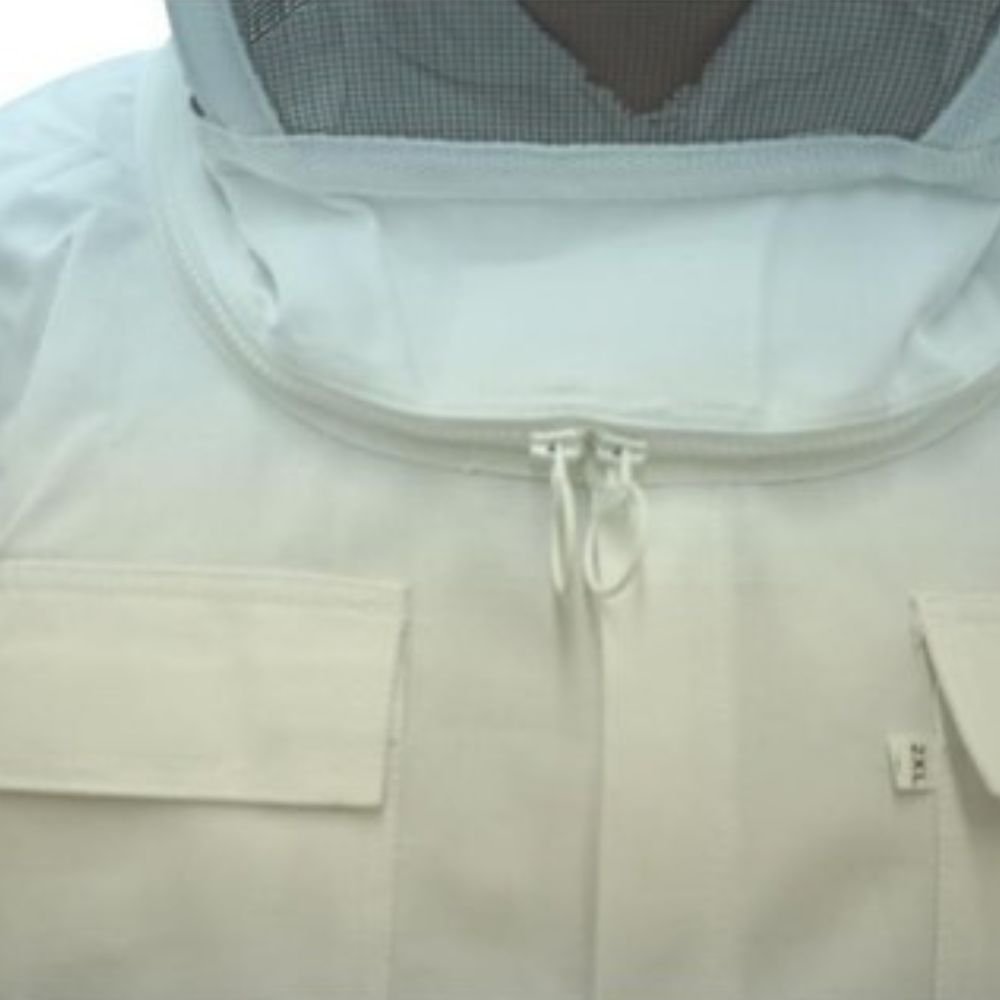 White Economy Hooded Beekeeping Suit