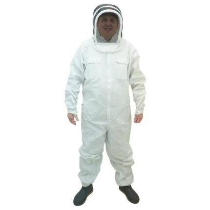 White Economy Hooded Beekeeping Suit