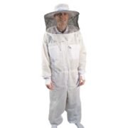 White Full Ventilated Beekeeping Suit with Veil