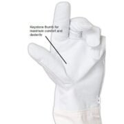 White Goatskin Ventilated Beekeeping Gloves