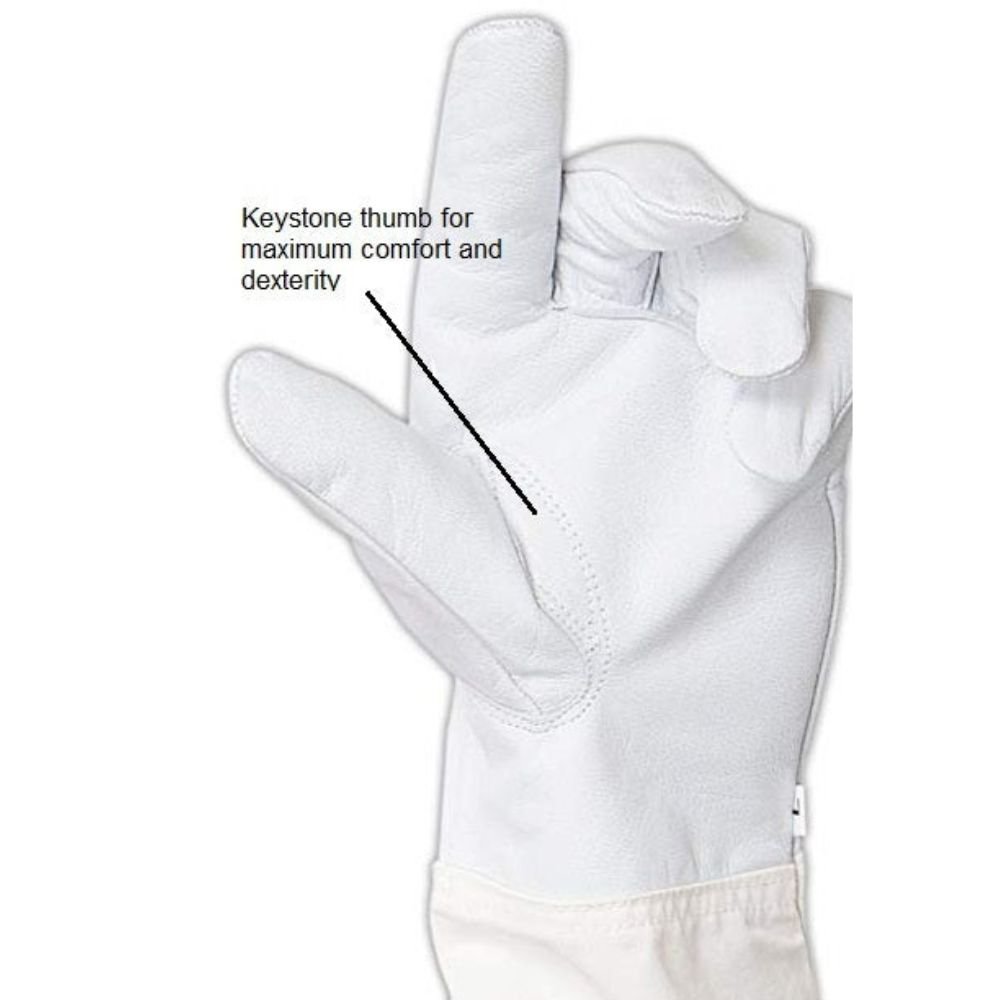 White Goatskin Ventilated Beekeeping Gloves White Goatskin Ventilated Beekeeping Gloves