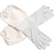 White Goatskin Ventilated Beekeeping Gloves