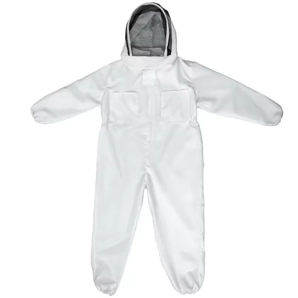 White Hooded Poly Cotton Suit