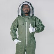 OliveGuard Beekeeping Suit with Veil and Goatskin Gloves
