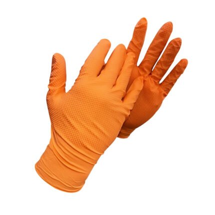 Orange Disposable Nitrile Gloves for Beekeeping Protection