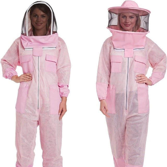 Petal Pink Ventilated Beekeeper Full Suit Ventilated Fabric