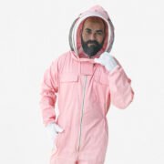 Pink BuzzShield Cotton Beekeeping Suit Full Body Protection