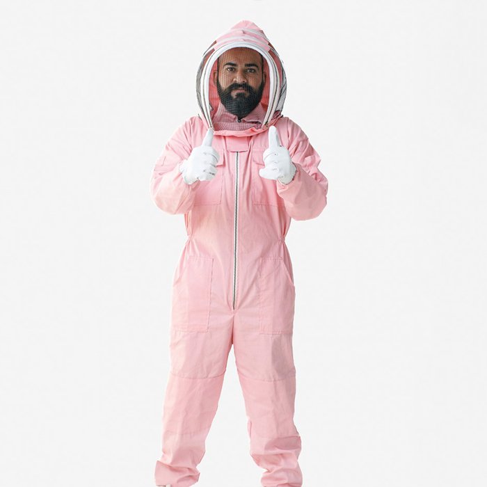 Pink BuzzShield Cotton Beekeeping Suit Full Body Protection (7) Pink BuzzShield Cotton Beekeeping Suit Full Body Protection