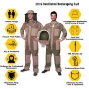 Ultra Brown Beekeeping Suit With Ultra Ventilated Fabric