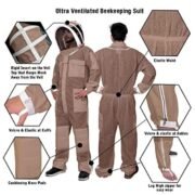 Ultra Brown Beekeeping Suit With Ultra Ventilated Fabric