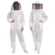 Ventilated Beekeeper Full Suit White Unisex Protective Gear