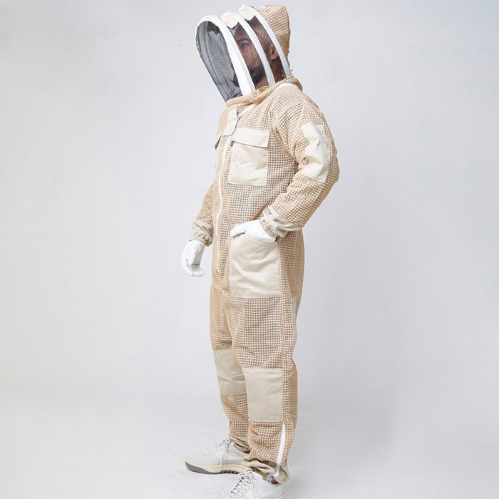 Ventilated Beekeeper Full Suit White Unisex Protective Gear (3) Ventilated-Beekeeper-Full-Suit-White-Unisex-Protective-Gear
