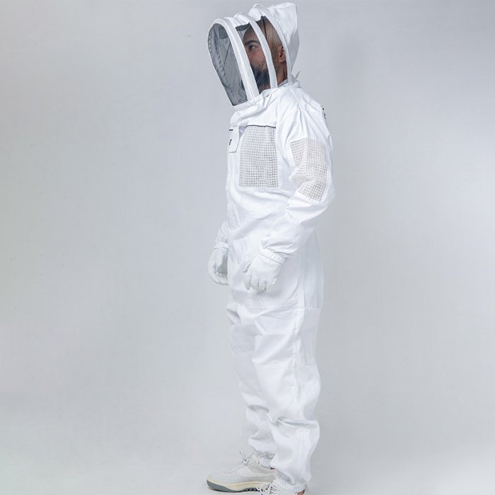 White BreezeVent Semi Vented Beekeeping Suit With Veil (2) White BreezeVent Semi Vented Beekeeping Suit With Veil