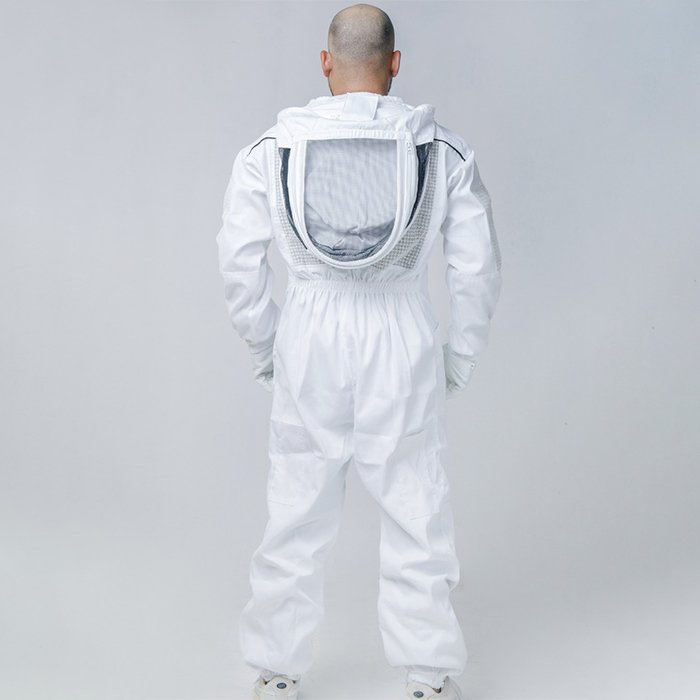 White BreezeVent Semi Vented Beekeeping Suit With Veil
