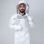White BreezeVent Semi Vented Beekeeping Suit With Veil