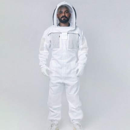 White BreezeVent Semi Vented Beekeeping Suit With Veil