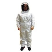 White Partially Ventilated Beekeeping Suit with Veil