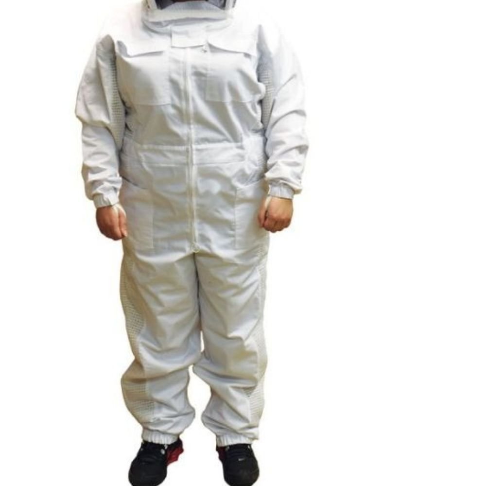 White Partially Ventilated Beekeeping Suit with Veil White Partially Ventilated Beekeeping Suit with Veil