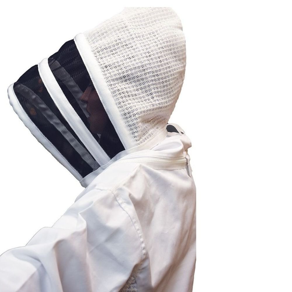 White Partially Ventilated Beekeeping Suit with Veil