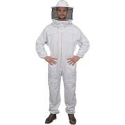 White Polycotton Beekeeping Suit Full Body Protective Gear